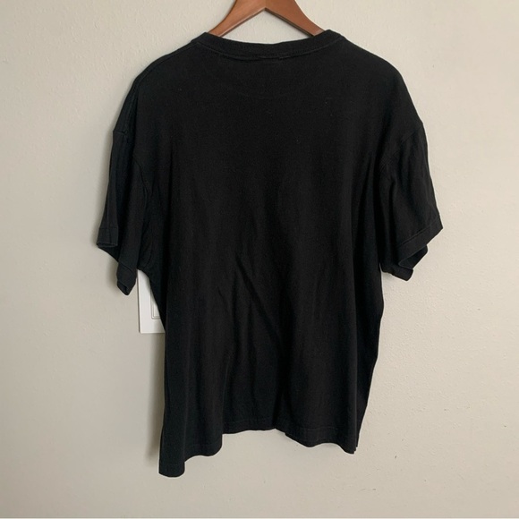 Vintage 90s Calvin Klein LOGO Shirt Medium Black Made in USA Y2K Cotton - Picture 3 of 6